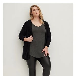 Torrid Black Boyfriend Pocket Cardigan Size 1x